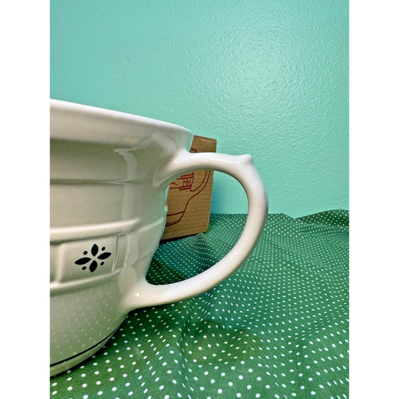 NEW Longeberger Batter Bowl 2 Qt Woven Traditions Heritige Green Vtg USA Made - Picture 3 of 6